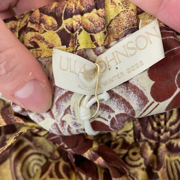 Ulla Johnson Burgundy and Yellow Patterned Skirt - Picture 4 of 10